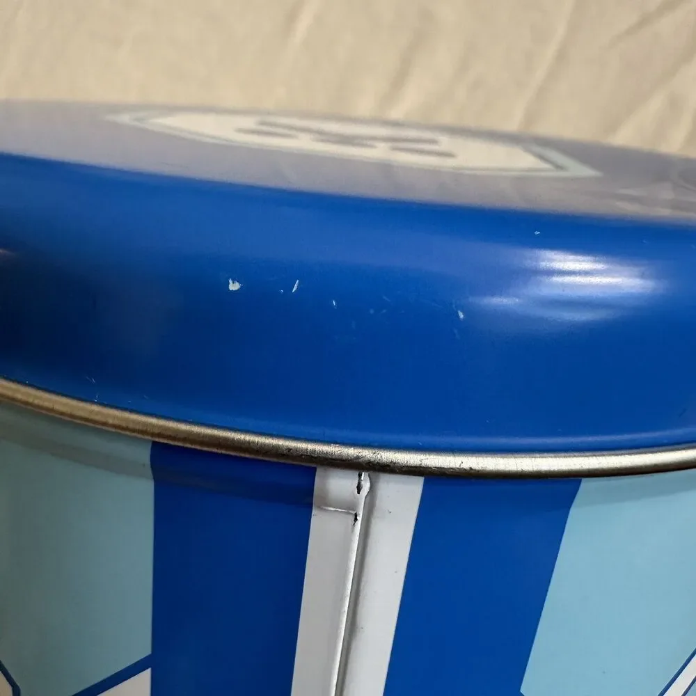 RARE Jonathan Adler Keurig Canister Tin Abstract Limited Edition 2020 Mod Blue